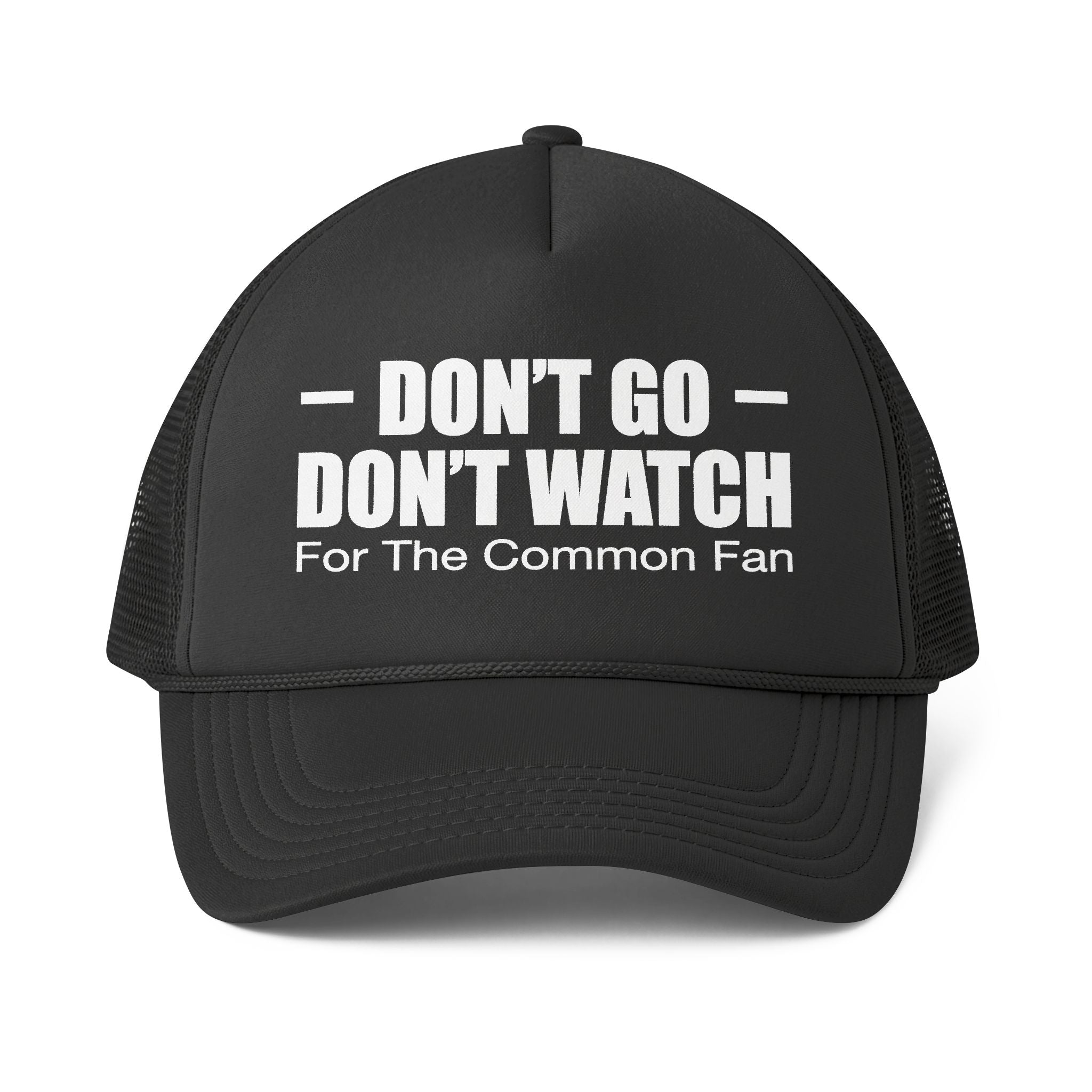 DGUS10 - "Don't Go Don't Watch" Mesh-Back Trucker Hat — US Collection - Vintage Sports Fan Cap