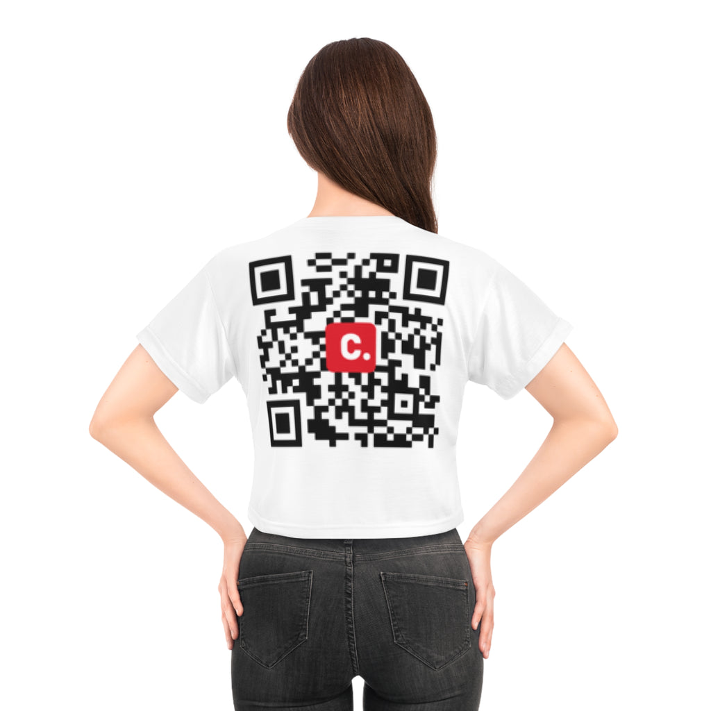 DGUS09 - Trendy Crop Tee with QR Code Design - US Collection