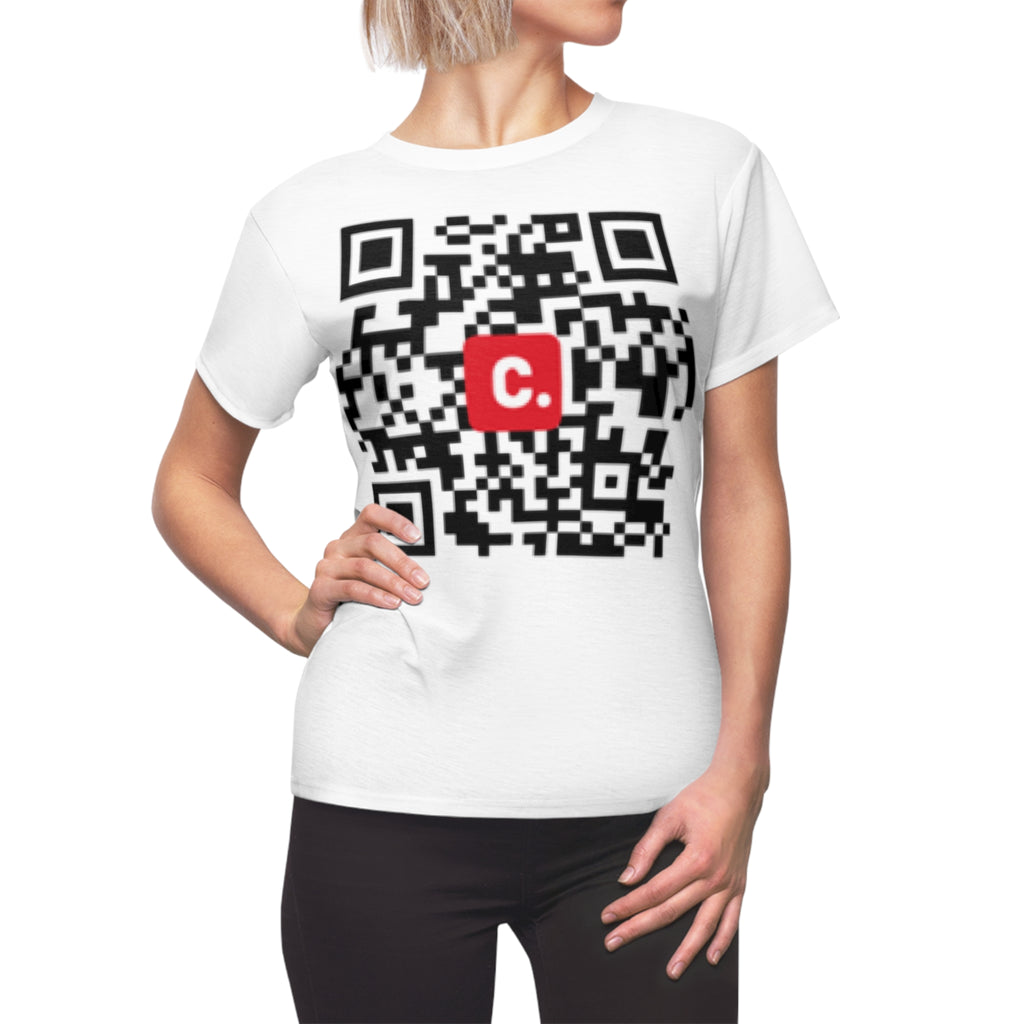 DGUS09 - QR Code Graphic Tee — US Collection - Scannable Design with Red Accent