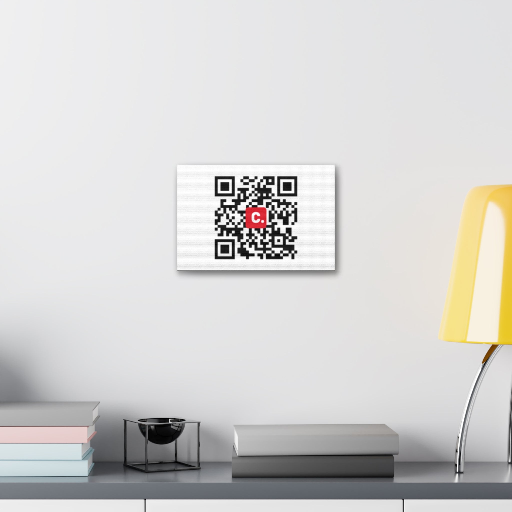 DGUS08 - QR Code Canvas Print — US Collection - Customisable Stretched Wall Art (1.5" Depth)
