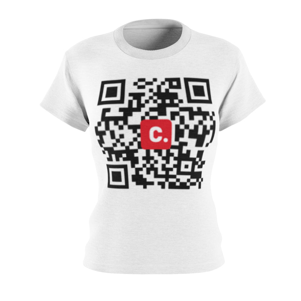 DGUS09 - QR Code Graphic Tee — US Collection - Scannable Design with Red Accent